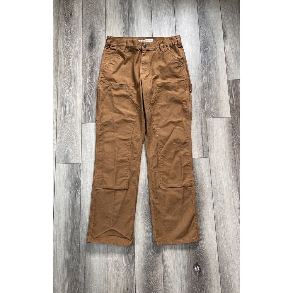 Carhartt Double Knee Carpenter Pants Men Sz 32x32 Brown Workwear Utility BN3334